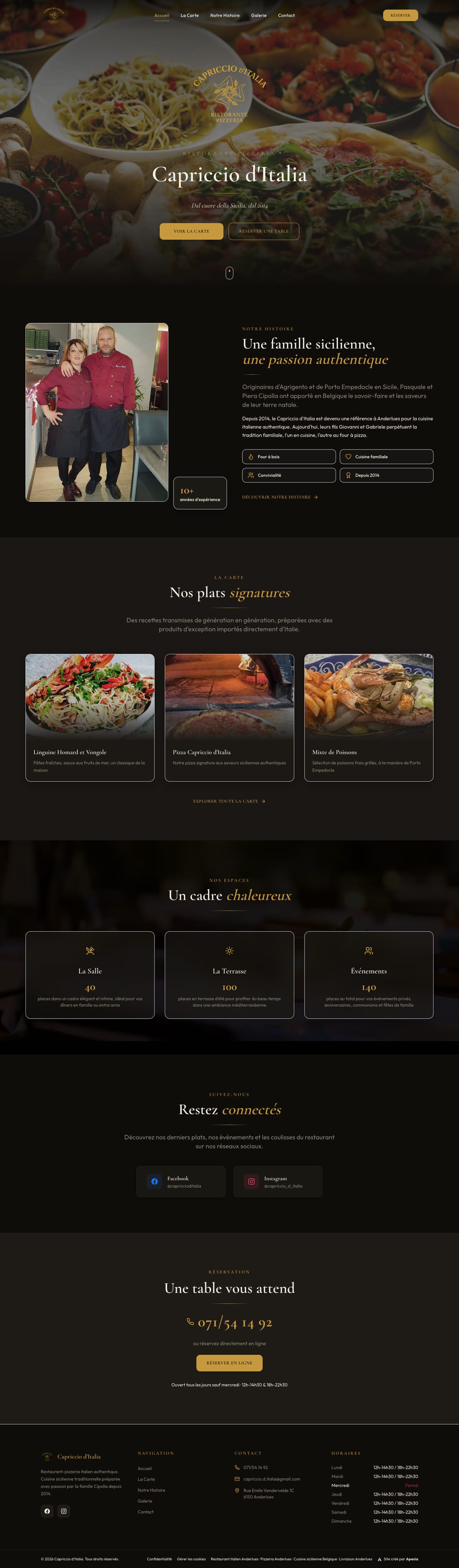 Aperçu du site Capriccio d’Italia